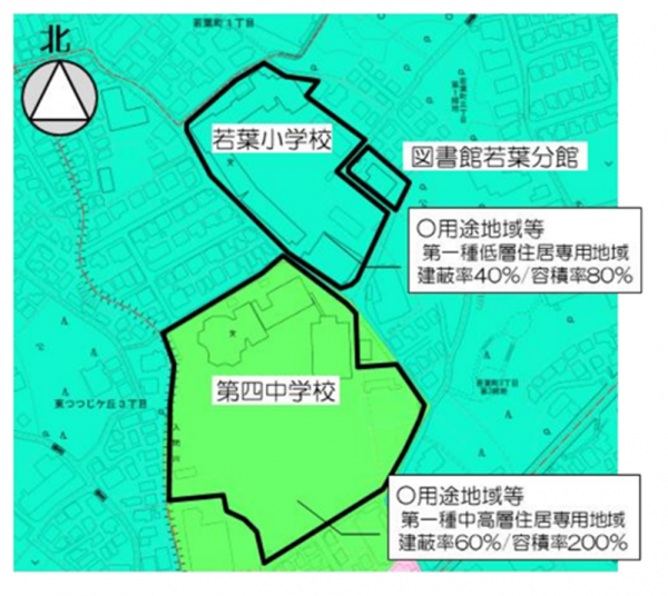 調布市立若葉小学校・第四中学校・図書館若葉分館施設整備に伴う基本計画策